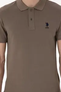 US Polo Assn. Men slim Fit Polo Shirt Collar Mink Basic T-Shirt - Image 6