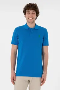 US Polo Assn. Men slim Fit Polo Shirt Collar Cobalt Basic T-Shirt