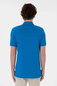 US Polo Assn. Men slim Fit Polo Shirt Collar Cobalt Basic T-Shirt - Image 5