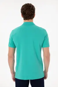 US Polo Assn. Men slim Fit Polo Shirt Collar Mint Basic T-Shirt - Image 5