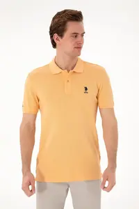 US Polo Shirt Assn. Men slim Fit Polo Shirt Shirt Collar Melon Basic T-Shirt - Image 3