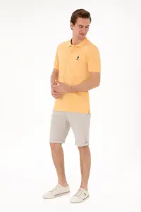 US Polo Shirt Assn. Men slim Fit Polo Shirt Shirt Collar Melon Basic T-Shirt - Image 4