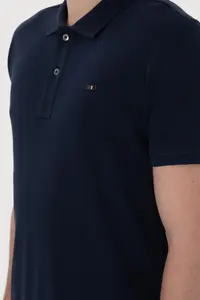 US Polo Assn. Men slim Fit Polo Shirt Collar Navy Blue Basic T-Shirt - Image 7