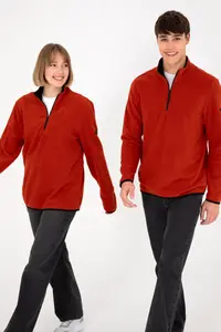 US Polo Assn. Men's Half Zippered Brick Rejection Basic Fleece Sweatshirt