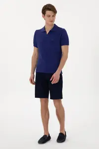 US Polo Assn. Men slim Fit Polo Shirt Collar Light Navy T-Shirt - Image 4
