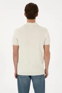 US Polo Assn. Men slim Fit Polo Shirt Collar Cream T-Shirt - Image 5