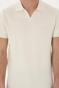 US Polo Assn. Men slim Fit Polo Shirt Collar Cream T-Shirt - Image 6