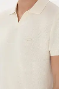 US Polo Assn. Men slim Fit Polo Shirt Collar Cream T-Shirt - Image 7