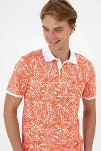 US Polo Assn. Men Regular Fit Polo Shirt Collar Pomegranate T-Shirt - Image 2
