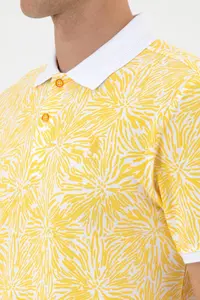 US Polo Assn. Men Regular Fit Polo Shirt Collar Yellow T-Shirt - Image 7