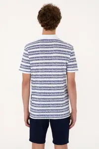 US Polo Assn. Men Regular Fit Polo Shirt Collar Light Navy T-Shirt - Image 5