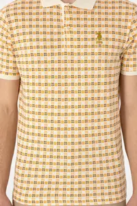 US Polo Assn. Men Regular Fit Polo Shirt Collar Cream Patterned T-Shirt - Image 6