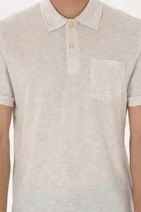 US Polo Assn. Men Regular Fit Polo Shirt Collar Cream T-Shirt - Image 6
