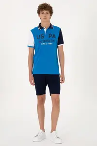 US Polo Assn. Men Regular Fit Polo Shirt Collar Cobalt Blue T-Shirt - Image 4