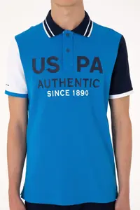 US Polo Assn. Men Regular Fit Polo Shirt Collar Cobalt Blue T-Shirt - Image 6