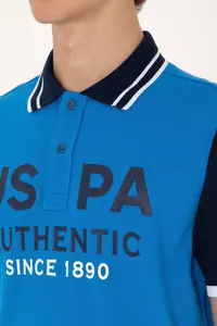 US Polo Assn. Men Regular Fit Polo Shirt Collar Cobalt Blue T-Shirt - Image 7