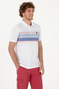 US Polo Assn. Men Regular Fit Polo Shirt Collar Navy Blue T-Shirt - Image 3