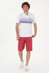 US Polo Assn. Men Regular Fit Polo Shirt Collar Navy Blue T-Shirt - Image 4