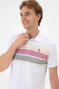 US Polo Assn. Men Regular Fit Polo Shirt Collar Mink T-Shirt - Image 2