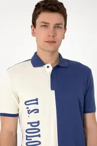 US Polo Assn. Men Regular Fit Polo Shirt Collar Light Navy T-Shirt - Image 2