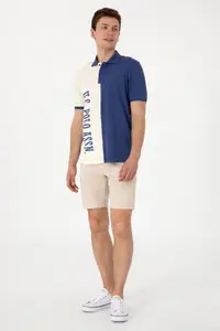 US Polo Assn. Men Regular Fit Polo Shirt Collar Light Navy T-Shirt - Image 4