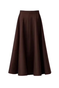 VAGGON Brown textured Maxi Skirt - Image 2