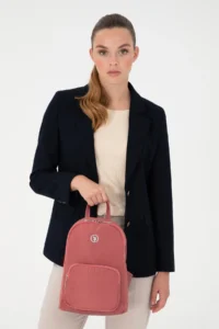 US Polo Assn. Women Dusty Rose Quilted Backpack