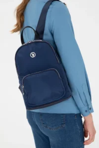 US Polo Assn. Women Navy Blue Quilted Backpack - Image 2