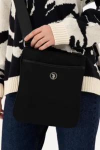 US Polo Assn. Women Black Quilted Crossbody Bag - Image 2