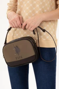 US Polo Assn. Women Khaki Quilted Crossbody Bag - Image 2