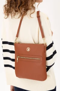 US Polo Assn. Women Tan Crossbody Bag - Image 2