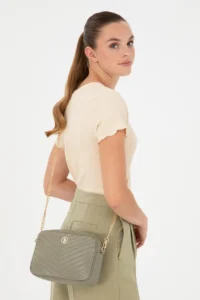 US Polo Assn. Women Khaki Zincir Sleeveless Crossbody Bag