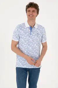US Polo Assn. Men Regular Fit Blue Polo Shirt Collar T-Shirt