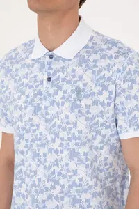 US Polo Assn. Men Regular Fit Blue Polo Shirt Collar T-Shirt - Image 7