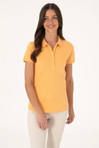 US Polo Shirt Assn. Women Orange Basic T-Shirt - Image 3