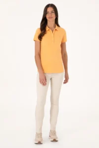 US Polo Shirt Assn. Women Orange Basic T-Shirt - Image 4
