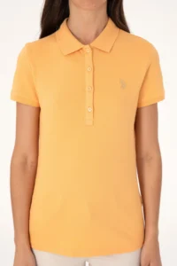 US Polo Shirt Assn. Women Orange Basic T-Shirt - Image 6