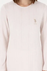 US Polo Assn. Women Beige Pajama Set - Image 6