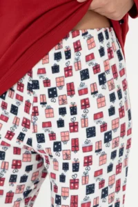 US Polo Assn. Women Burgundy New Year Themed Pajamas Set - Image 7
