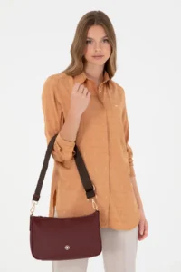 US Polo Assn. Women Burgundy Tote Bag