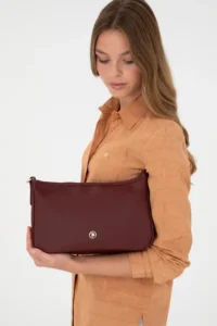 US Polo Assn. Women Burgundy Tote Bag - Image 2