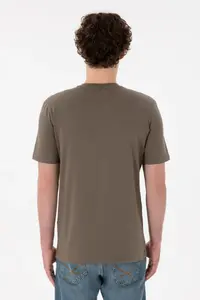US Polo Assn. Men Regular Fit  V-neck Mink Basic T-Shirt - Image 6