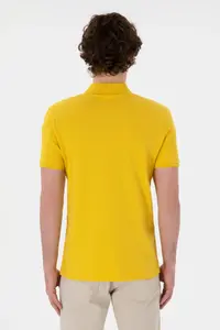 US Polo Assn. Men slim Fit Polo Shirt Collar Yellow Basic T-Shirt - Image 6