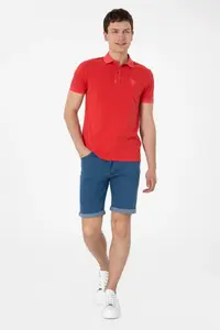 US Polo Assn. Men slim Fit Polo Shirt Collar Rejection Washable Basic T-Shirt - Image 4