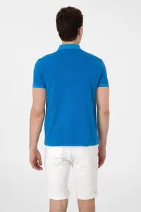US Polo Assn. Men slim Fit Polo Shirt Collar Cobalt Washable Basic T-Shirt - Image 5