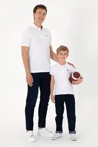 US Polo Assn. Men Regular Fit Polo Shirt Collar White Basic T-Shirt