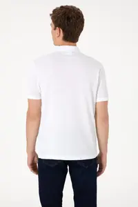 US Polo Assn. Men Regular Fit Polo Shirt Collar White Basic T-Shirt - Image 7