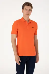 US Polo Assn. Men Regular Fit Polo Shirt Collar Pomegranate Basic T-Shirt - Image 5
