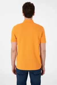 US Polo Assn. Men Regular Fit Polo Shirt Collar Orange Basic T-Shirt - Image 5