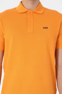 US Polo Assn. Men Regular Fit Polo Shirt Collar Orange Basic T-Shirt - Image 6